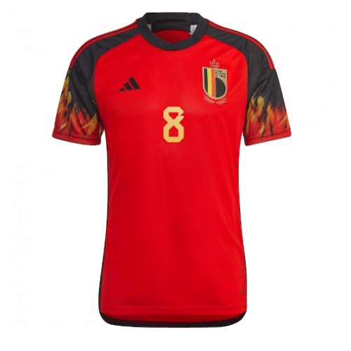 Belgia Youri Tielemans #8 Hjemmedrakt VM 2022 Kortermet Belgia Youri Tielemans #8 Hjemmedrakt VM 2022 Kortermet